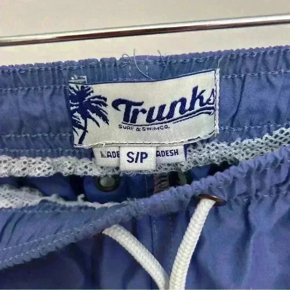 Trunks Surf & Swim Men's Swim Boardshorts Blue & Orange Size S - Picture 5 of 7